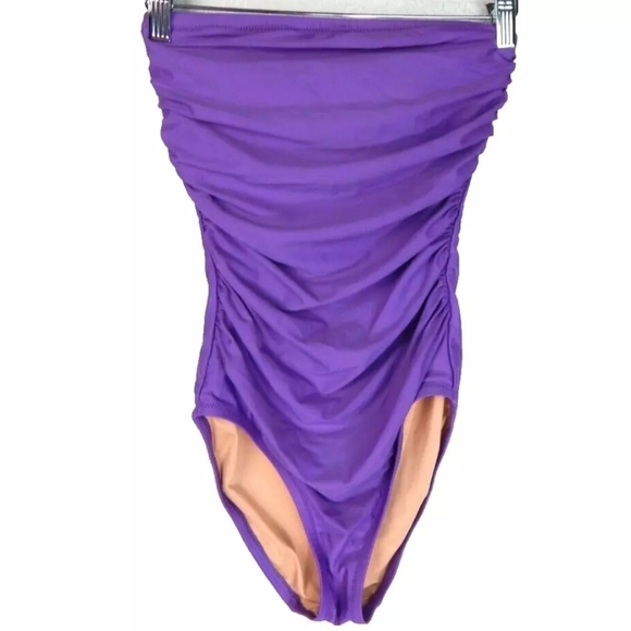 J. Crew Ruched One Piece Swimsuit - Picture 1 of 5